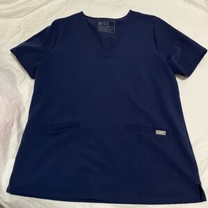 Figs Casma Navy Blue Scrub Top—Large